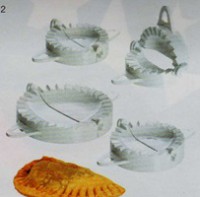Juego 4 moldes empanadillas